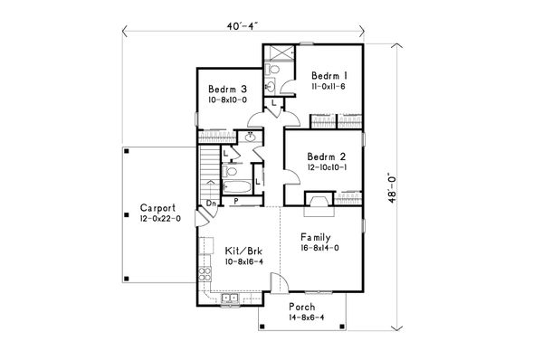 House Plan Design - Bungalow Floor Plan - Main Floor Plan #22-585