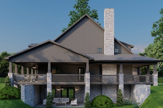 Exterior - Other Elevation 2 for Cabin House Plan #923-415 - 4 bed, 3.5 bath