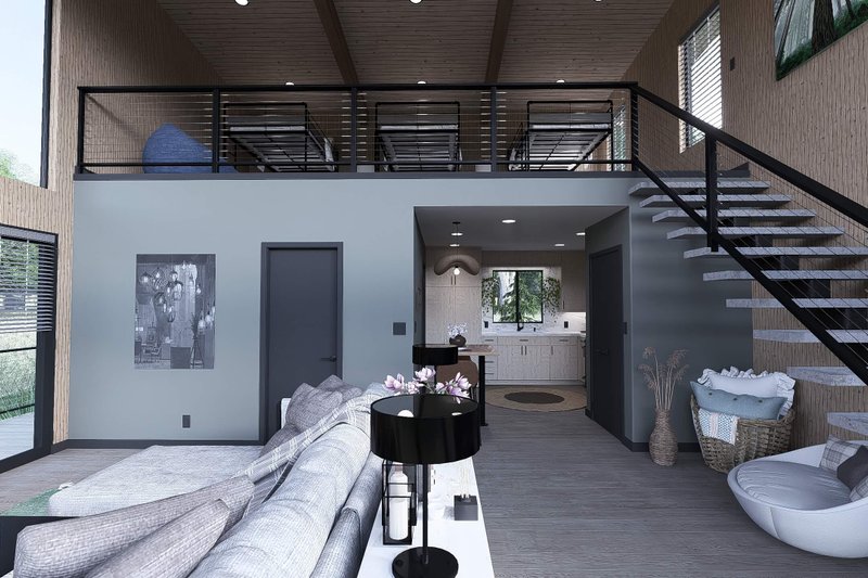 Architectural House Design - Interior - Family Room 1 for Modern House Plan #923-398 - 1 bed, 1 bath