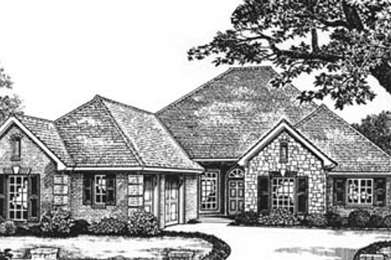 Exterior - Front Elevation for Traditional House Plan #310-588 - 4 bed, 2.5 bath