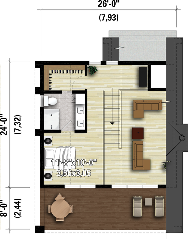 Cottage Floor Plan - Upper Floor Plan #25-4933