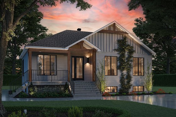 Exterior - Front Elevation 3 for Bungalow House Plan #23-2830 - 3 bed, 1 bath