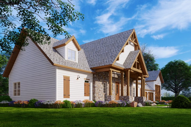 Home Plan - Exterior - Front Elevation 6 for Farmhouse House Plan #54-446 - 3 bed, 2 bath