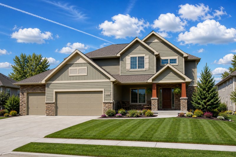 Dream House Plan - Exterior - Front Elevation 5 for Craftsman House Plan #20-2127 - 4 bed, 3.5 bath