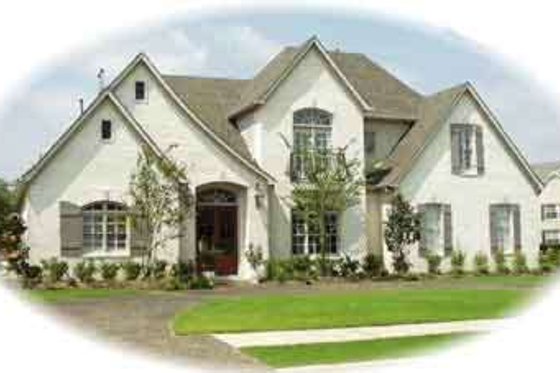 Exterior - Front Elevation for European House Plan #81-574 - 4 bed, 3.5 bath