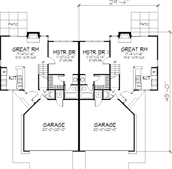Contemporary Floor Plan - Main Floor Plan #320-321