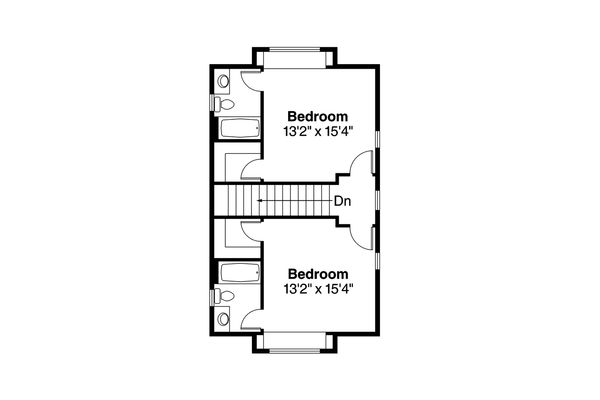 Home Plan - Traditional Floor Plan - Upper Floor Plan #124-1041