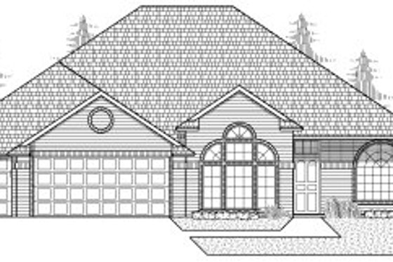 Exterior - Front Elevation for Traditional House Plan #65-201 - 4 bed, 2 bath