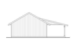 Exterior - Rear Elevation for Traditional House Plan #124-1276, 0 bath