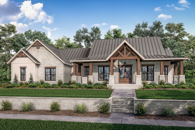 Dream House Plan - Exterior - Front Elevation 3 for Farmhouse House Plan #430-229 - 3 bed, 2.5 bath
