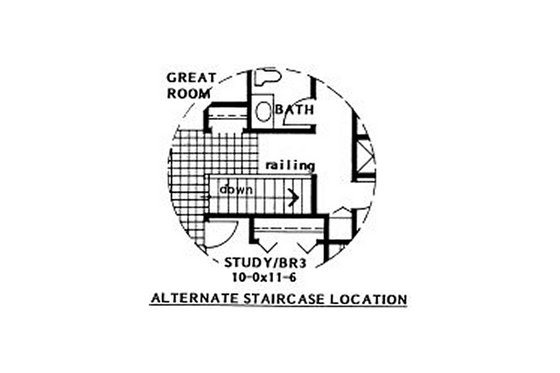 Floor Plan - Other Floor for Ranch House Plan #126-186 - 3 bed, 2.5 bath
