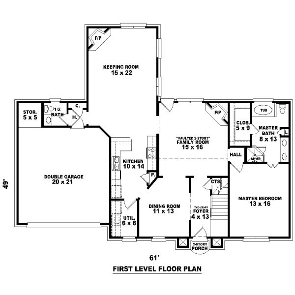 European Floor Plan - Main Floor Plan #81-13702
