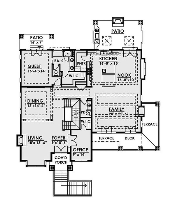House Plan Design - Contemporary Floor Plan - Main Floor Plan #1066-36