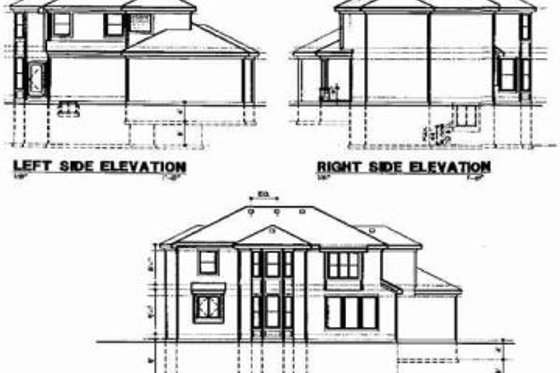 Exterior - Rear Elevation for Modern House Plan #67-731 - 4 bed, 3 bath