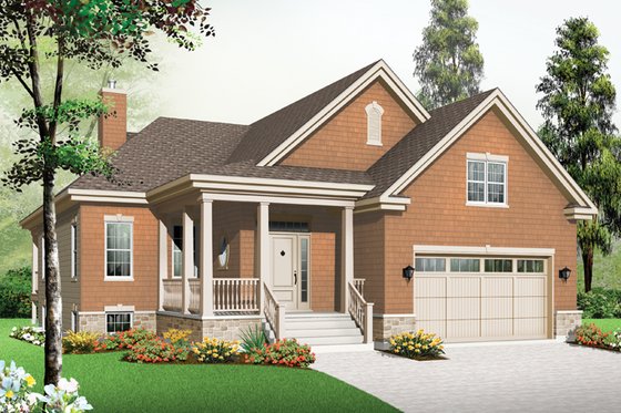 Exterior - Front Elevation 3 for Country House Plan #23-2573 - 3 bed, 2.5 bath
