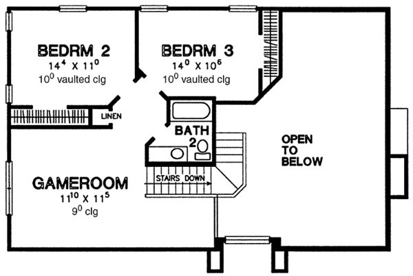 Home Plan - European Floor Plan - Upper Floor Plan #472-383