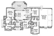 European Style House Plan - 3 Beds 2.5 Baths 2363 Sq/Ft Plan #310-688 