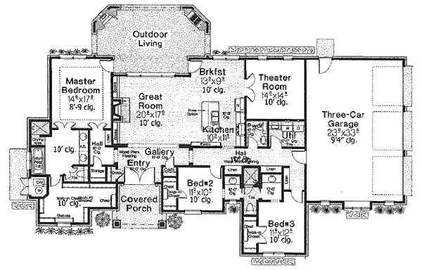 Dream House Plan - European Floor Plan - Main Floor Plan #310-688