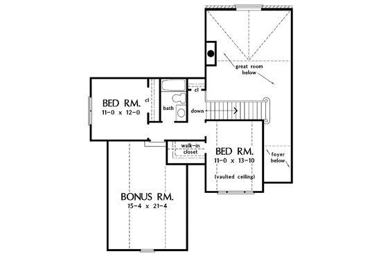 Floor Plan - Upper Floor for Country House Plan #929-470 - 4 bed, 3 bath