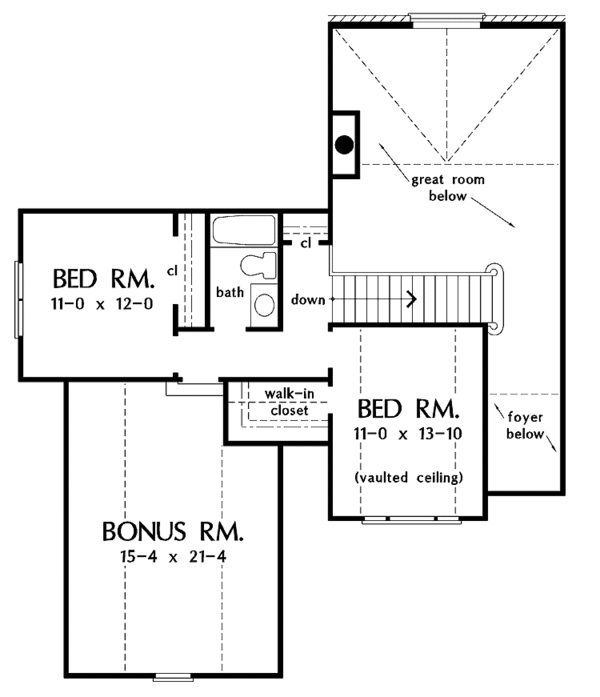 Architectural House Design - Country Floor Plan - Upper Floor Plan #929-470