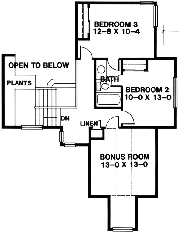 House Plan Design - European Floor Plan - Upper Floor Plan #966-71