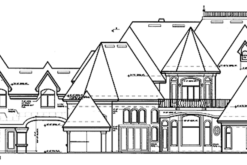 Dream House Plan - Exterior - Rear Elevation 3 for European House Plan #417-563 - 4 bed, 5 bath