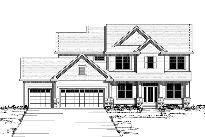Home Plan - European Exterior - Front Elevation Plan #51-635