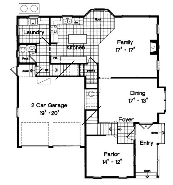 Traditional Floor Plan - Main Floor Plan #417-271