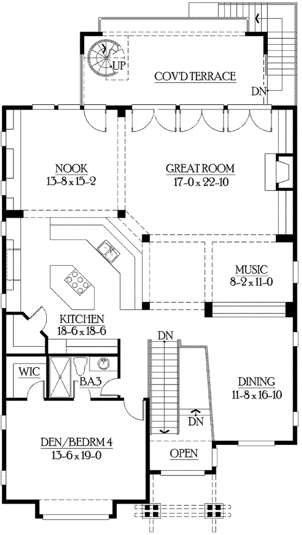 Home Plan - Craftsman Floor Plan - Upper Floor Plan #132-427