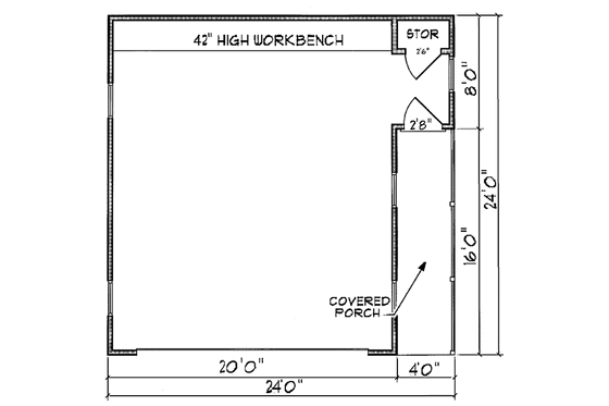Floor Plan - Main Floor for Country House Plan #410-3600, 0 bath