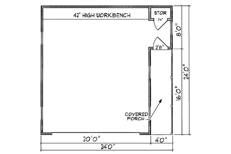 Home Plan - Floor Plan - Main Floor for Country House Plan #410-3600, 0 bath