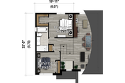 Contemporary Style House Plan - 2 Beds 1.5 Baths 1112 Sq/Ft Plan #25-4894 
