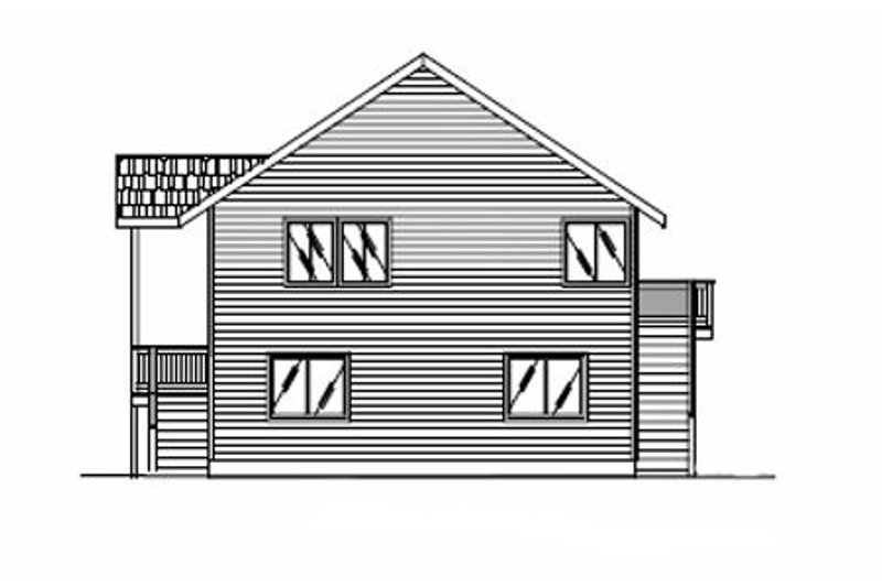 Home Plan - Exterior - Rear Elevation for Modern House Plan #117-195 - 3 bed, 3 bath
