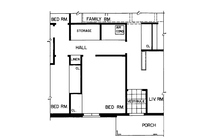 Home Plan - Floor Plan - Other Floor 1 for Ranch House Plan #72-738 - 3 bed, 2 bath