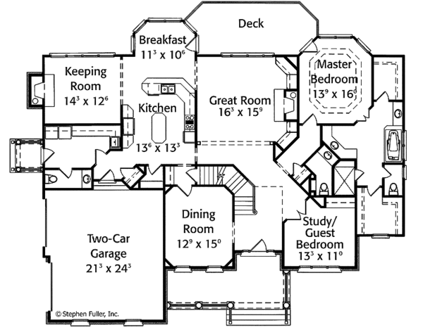 Dream House Plan - Colonial Floor Plan - Main Floor Plan #429-285