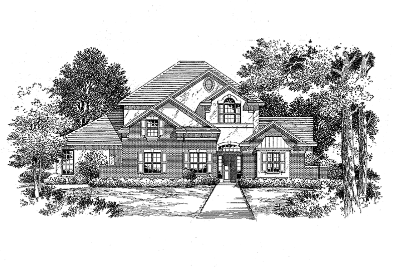 House Blueprint - Traditional Exterior - Front Elevation Plan #999-53
