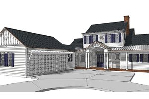 Exterior - Front Elevation 3 for Country House Plan #1058-80 - 4 bed, 4.5 bath