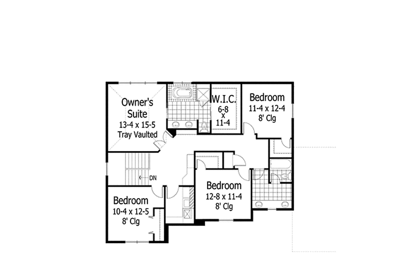 Home Plan - Floor Plan - Upper Floor for Traditional House Plan #51-1109 - 4 bed, 2.5 bath