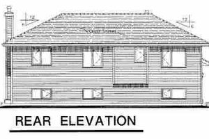 Exterior - Rear Elevation for Traditional House Plan #18-304 - 3 bed, 2 bath