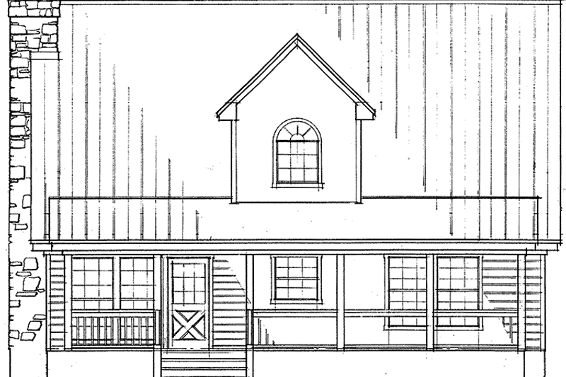 Home Plan - Exterior - Rear Elevation for Country House Plan #140-169 - 3 bed, 2 bath