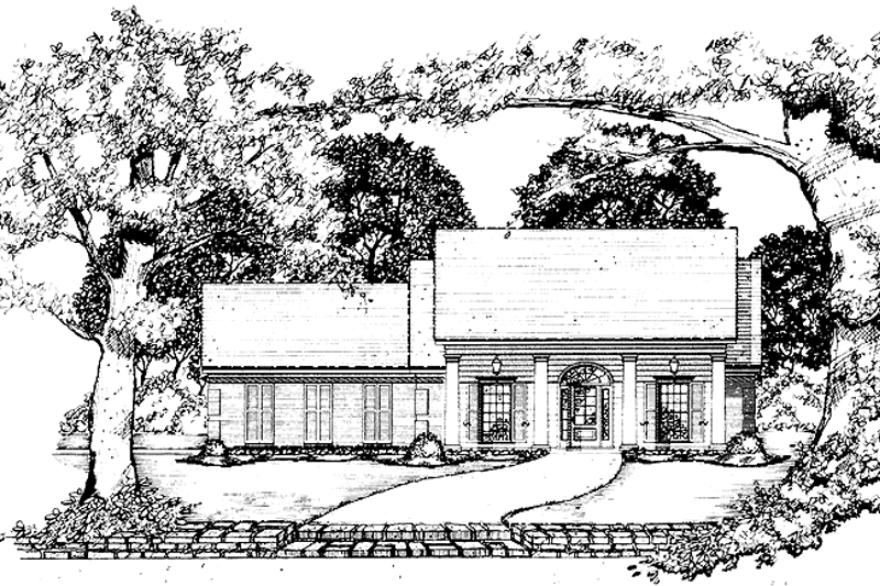Home Plan - Classical Exterior - Front Elevation Plan #36-523