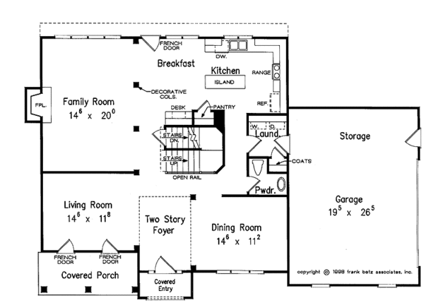 House Blueprint - Traditional Floor Plan - Main Floor Plan #927-466