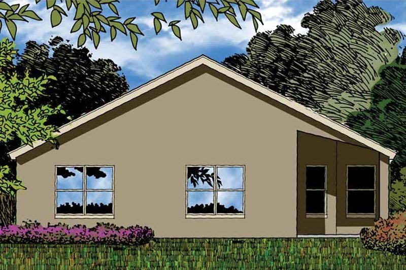 House Design - Exterior - Rear Elevation 1 for Country House Plan #1015-34 - 3 bed, 2 bath