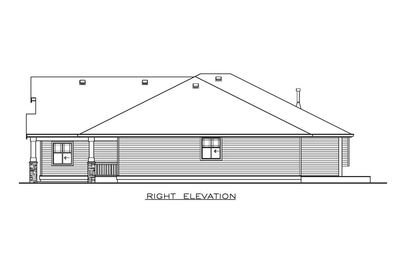 House Blueprint - Exterior - Other Elevation 1 for Craftsman House Plan #1100-177 - 3 bed, 2 bath