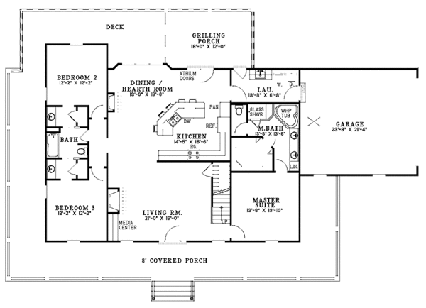 Ranch Floor Plan - Main Floor Plan #17-2777