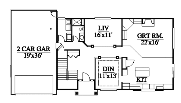 Home Plan - Contemporary Floor Plan - Main Floor Plan #951-4
