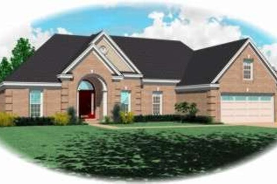 Exterior - Front Elevation for European House Plan #81-942 - 3 bed, 2 bath