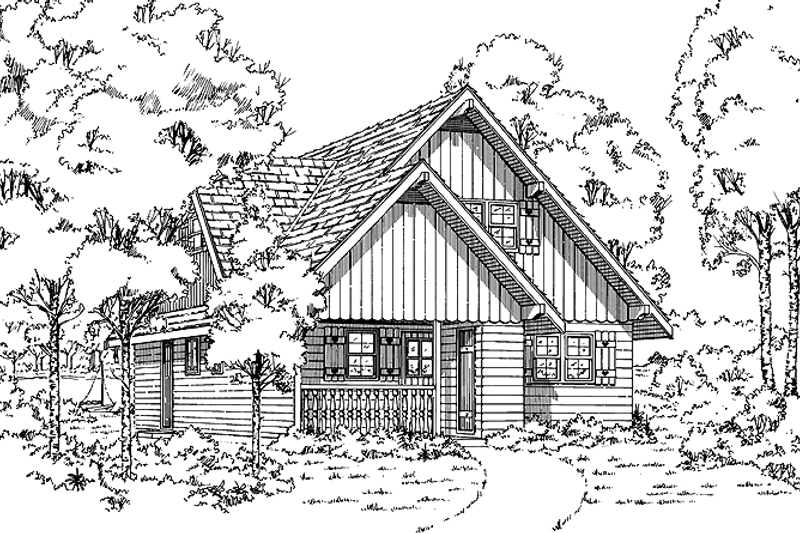 Architectural House Design - Craftsman Exterior - Front Elevation Plan #47-923