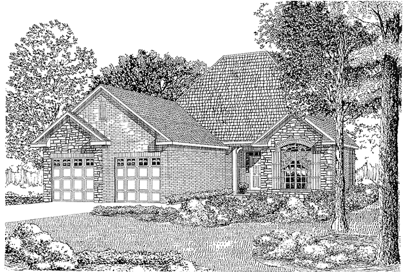 Home Plan - Country Exterior - Front Elevation Plan #17-2654
