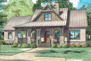 Country Exterior - Front Elevation Plan #17-3406